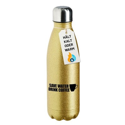 Edelstahl-Trinkflasche Save Water Drink Coffee Kaffeetasse Geschenkidee Save Wat