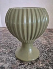 Vintage McCoy, Floraline Matte Olive Green Flower Vase Urn Planter # 407