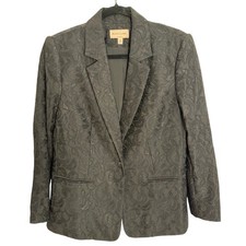 Chico's Black Label Floral Jacquard Blazer size 10