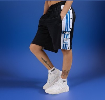 NWT Adidas Original ADIBREAK Basketball Shorts Women Sz XS Black Snaps $50