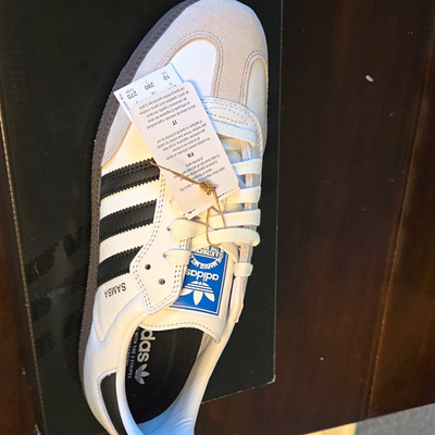 adidas Samba ADV Cloud White/Core Black Gum Leather Low Top Men s GZ8477
