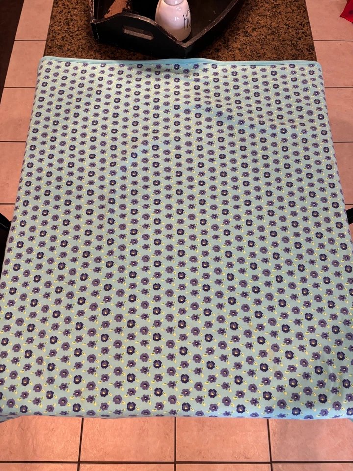 MANTA VINTAGE GYMBOREE EXCELENTES ACUARELAS: VERDE Y MORADO FLORAL Foto 2 de 4