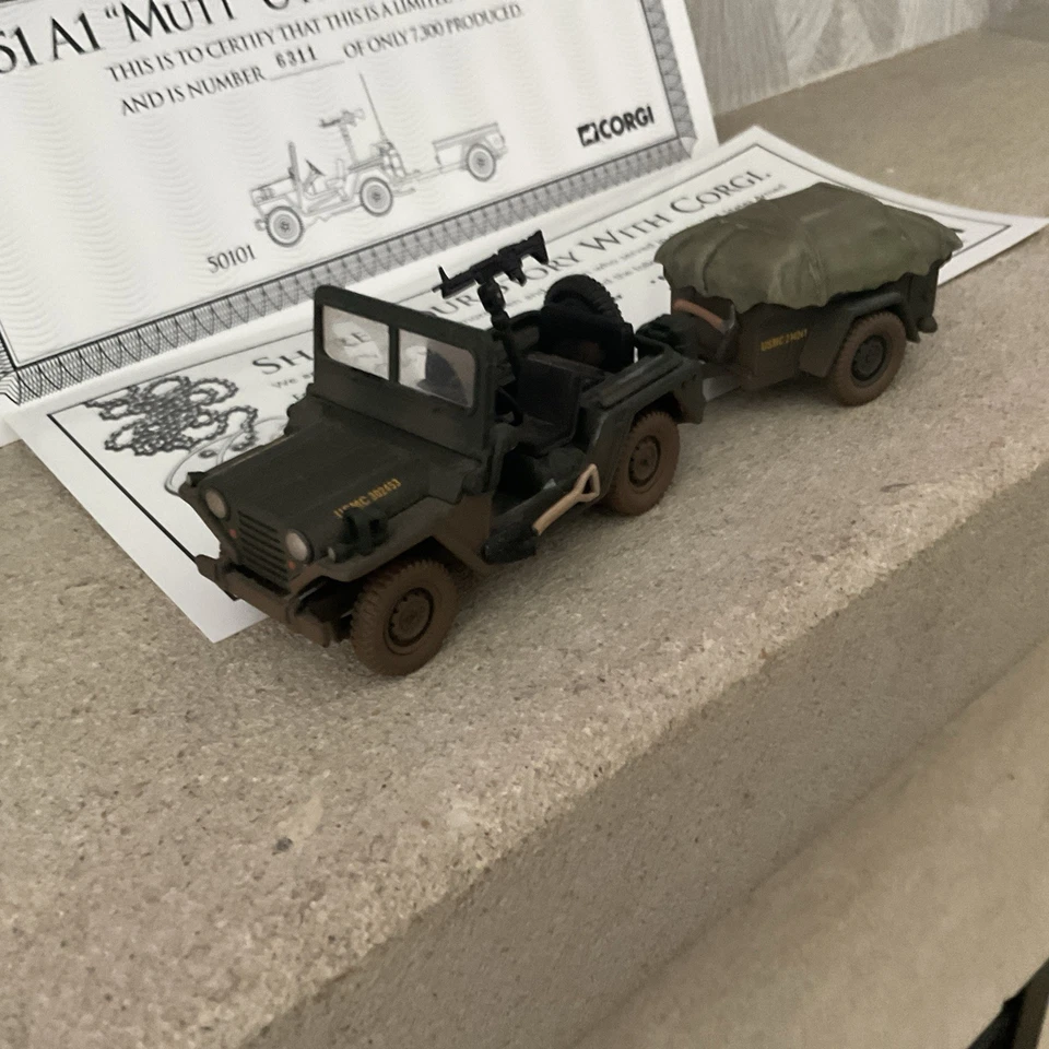 Corgi US50101 Jeep and Trailer "Mutt" Utility Truck USMC 1/43 - Image 2 of 4
