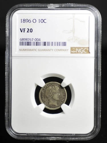1896-O NGC VF20 Barber Dime