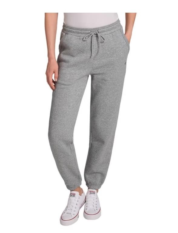 Converse Womens Jogger Gray Grey Pockets Activewear Athletic Gym Casual Logo