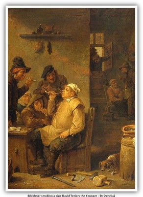Bricklayer smoking a pipe David Teniers the Younger