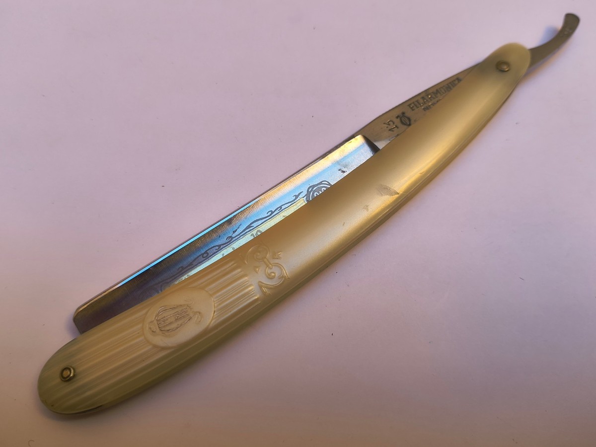 Vintage Filarmonica 13 Novodur straight razor very rare shave