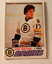 O-Pee-Chee 1977-78 Stan Jonathan Rookie Card #270 Boston Bruins. rookie card picture