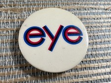 Vintage EYE Magazine 1.25 inch Pinback Button 1968 1969 Hewig Marvic Hippie