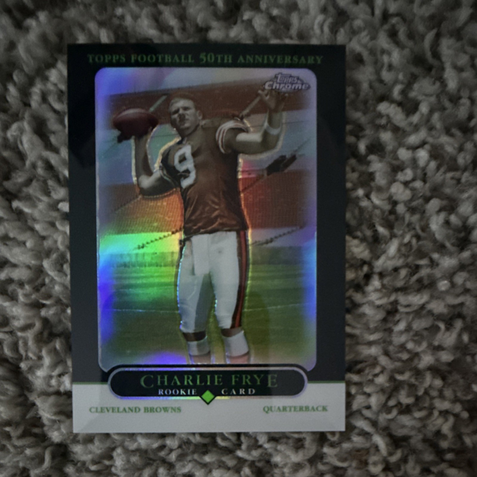 Charlie Frye Topps Chrome #176 Black Refractor