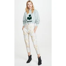 New Isabel Marant Etoile Raluni Trousers $415 CHALK Size 34 (US 2) Painterly