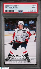 Ryan Leonard RC Rookie Young Guns PSA 9 2025-26 Upper Deck UD