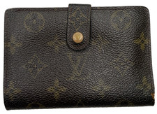 Louis Vuitton Kisslock Wallet Women s Monogram Coated Canvas Small Brown Spain