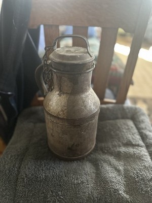 1930 s Antique Cream Can with Lid Vintage HARD TO FIND