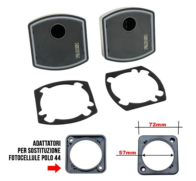 FADINI ZERO PH COPPIA FOTOCELLULE DA INCASSO 12/24V 141L CON ADAT. PER POLO 44