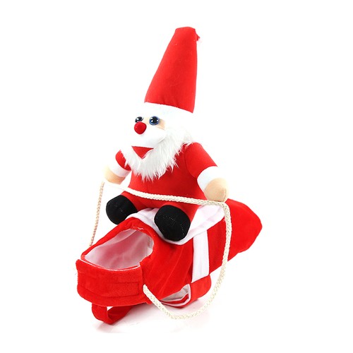 Cartoon Pet Clothes Running Santa Dog Christmas Apparel Funny Holiday Costume - Picture 7 of 11