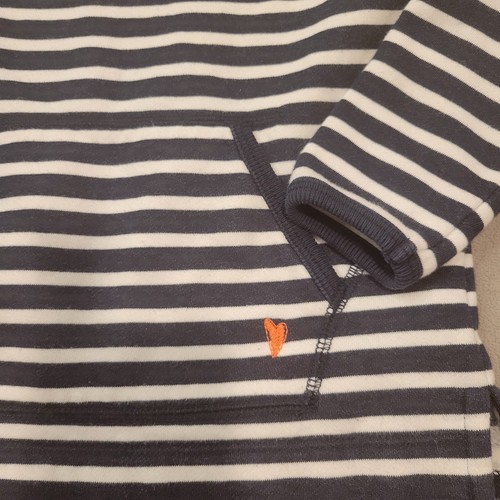 Sudadera túnica cuello embudo para niñas Crewcuts azul marino y blanco rayas Xs - Imagen 2 de 5