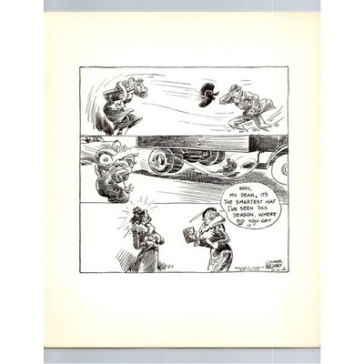 It's The Smartest Hat I've Seen Vintage Gaar Williams Cartoon Print SI15