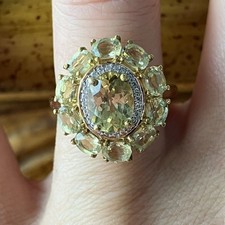 Madagascar Yellow Apatite Sterling Silver Ring Size 6