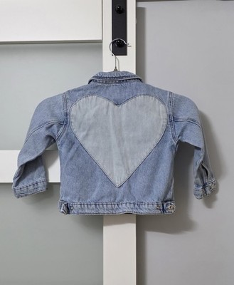 Zara Kids Toddler Girls Very Soft Denim Jacket Size 2-3 Perfect! Heart EUC!