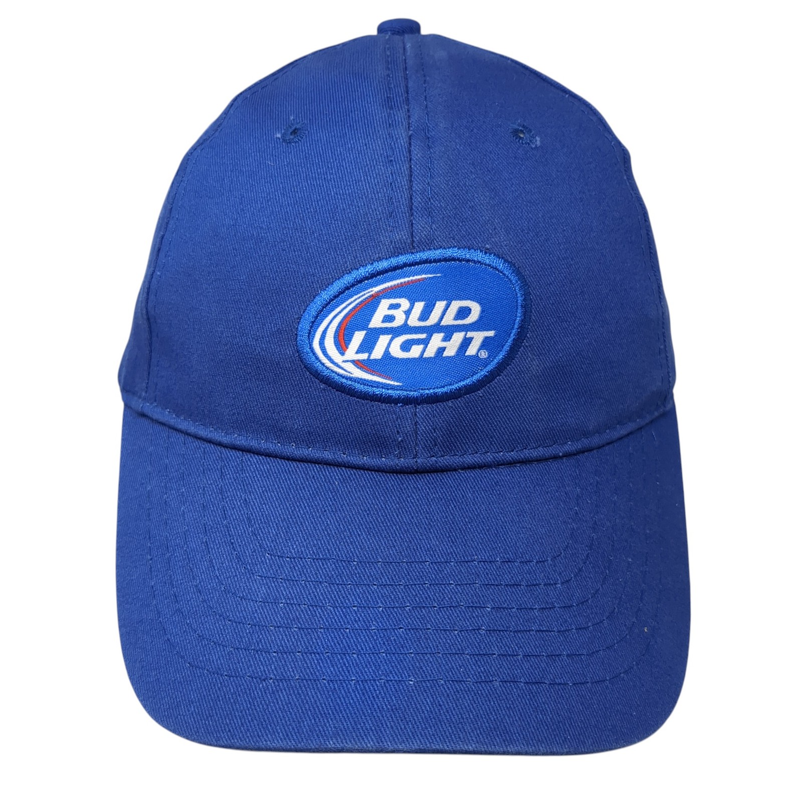 Bud Light Logo Patch Strapback Hat Blue One Size … - image 1