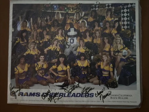 LA Rams Cheerleaders Hand Signed Photo