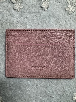 Tiffany & Co. Pink Business Card/ Credit Card Leather Holder  Never Used
