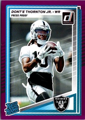 2025 Donruss #349 Dont e Thornton Jr. Press Proofs Purple