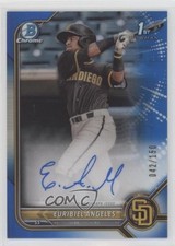 2022 Bowman Chrome Prospect Blue Refractor 42/150 Euribiel Angeles Auto 0rd2