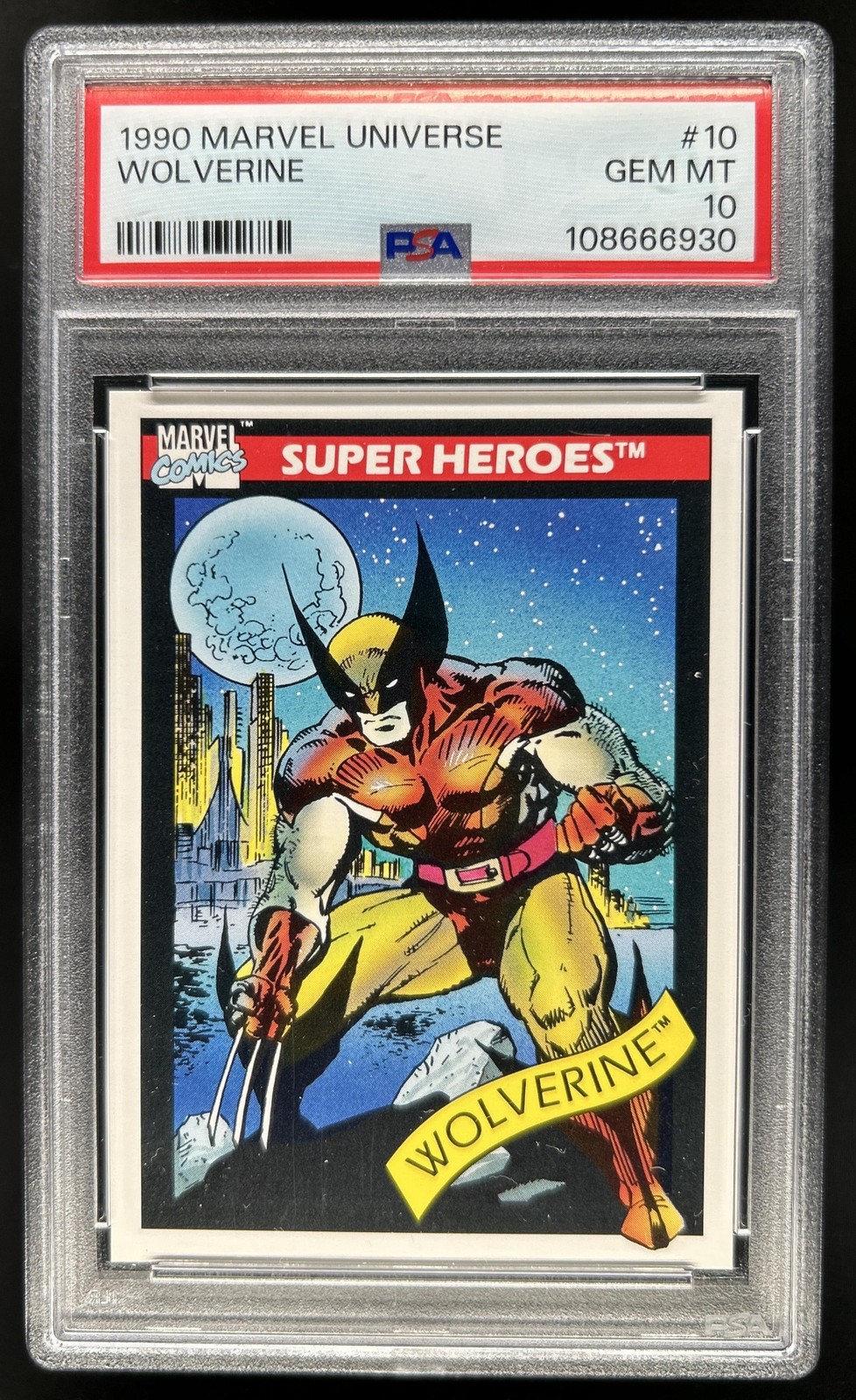1990 Impel Marvel Universe Wolverine #10 PSA 10 GEM MINT view 1