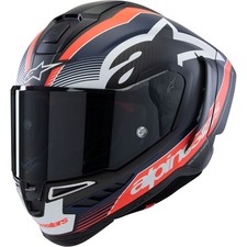 Supertech R10 Helmet - Team - Matte Blk/Carbon Red Fluo/Blu - LG 8200224-1383-L