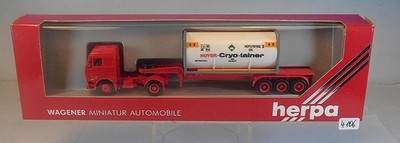 Herpa 1/87 Nr. 811363 Mercedes Benz SK Container-Sattelzug Hoyer OVP #4106