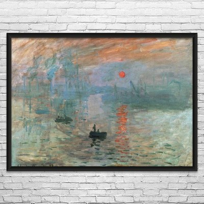 Monet Sunrise Impression Art Print Poster, Canvas or Framed Fine Art Home Decor