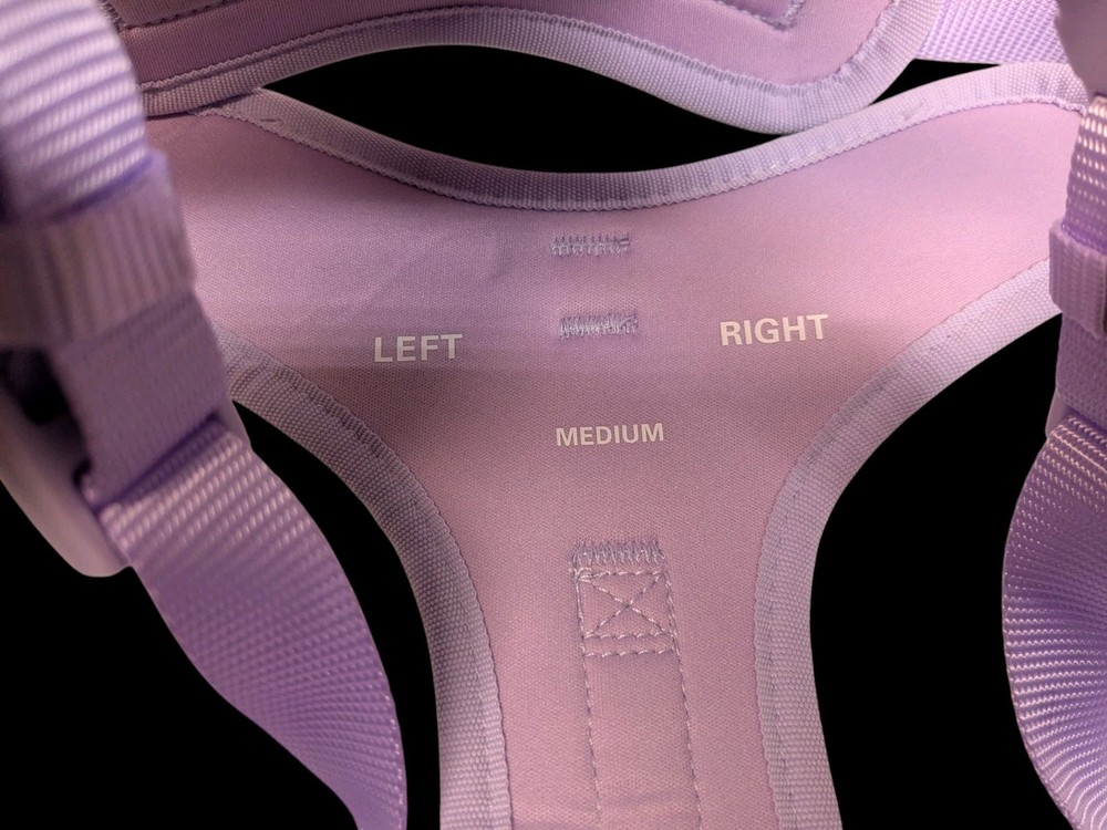 Dog Harness Sz M (2 Pack) Padded/Adjustable/ Lift Handle/ Gray/Purple CLEAN COND