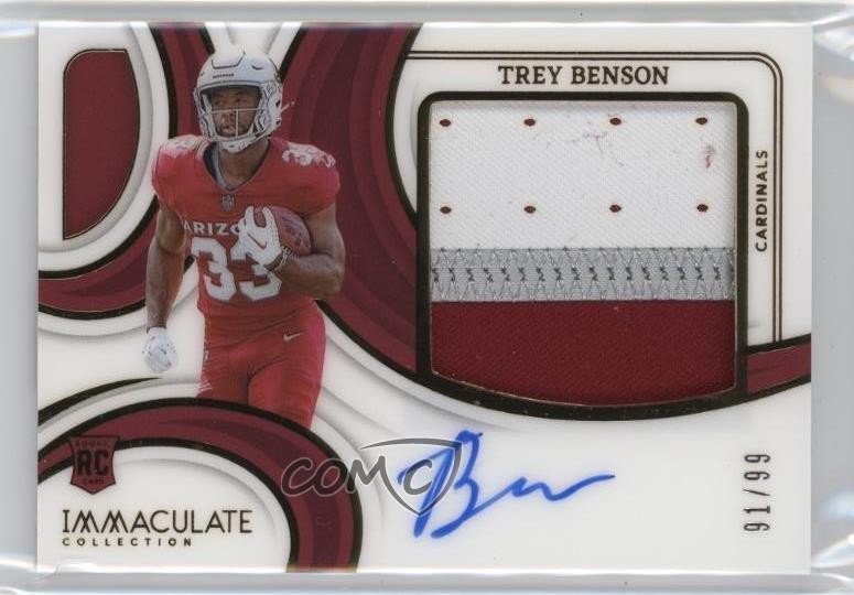 2024 Panini Immaculate Premium Rookie /99 Trey Benson RPA Patch Auto RC