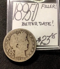 1895 O Barber Silver Half Dollar Filler! Better Date! ENN Coins