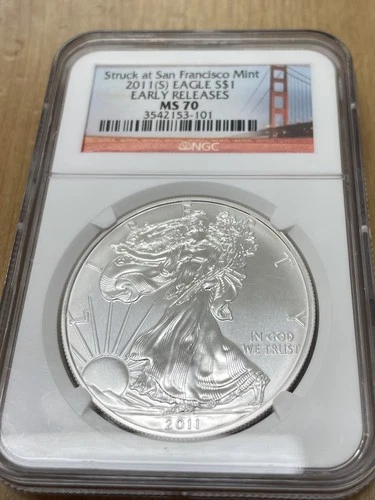 2011 S US Silver Eagle NGC MS70 Early Releases