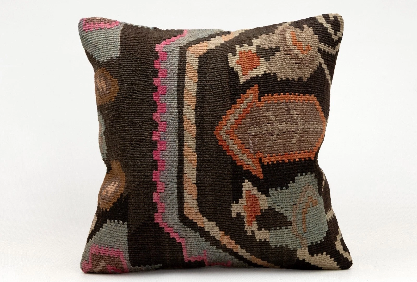 Decorative Pillow Cover, 16x16 in, Ethnic Pillow, Throw Pillow, Sofa Cushion