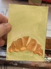 2.5 X 3.5 Original Whimsical Watercolor Croissant — photo 7