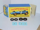 Restoration kit for Matchbox Lesney 52b B.R.M. Racing Car with repro box
