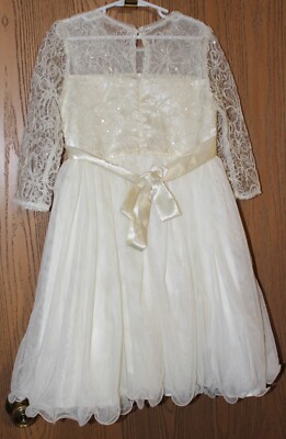 Bonnie Jean - Ivory Solid Maxi Dress - Formal - Girl Size 8