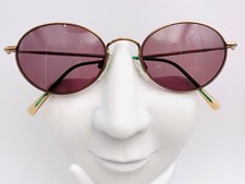 Vintage Tura 165 Brown Metal Oval Sunglasses FRAMES ONLY
