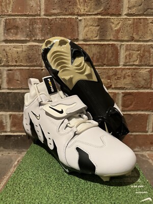 New 10 Nike Diamond Turf DT 96 White Black Football Cleats Deion
