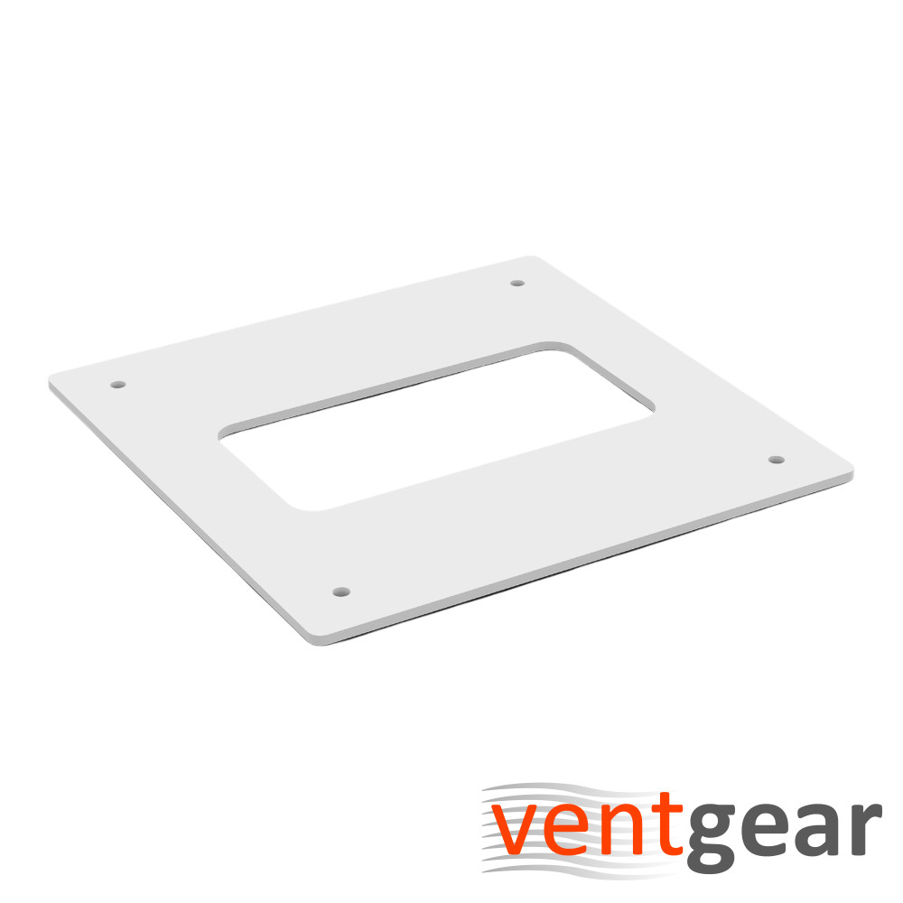 110 x 54mm Wall Plate for Rectangular Ducting 110 x 54