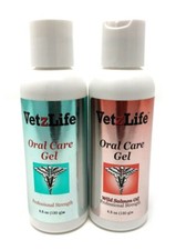 Gel de cuidado bucal VetzLife para mascotas 100 % higiene dental perros