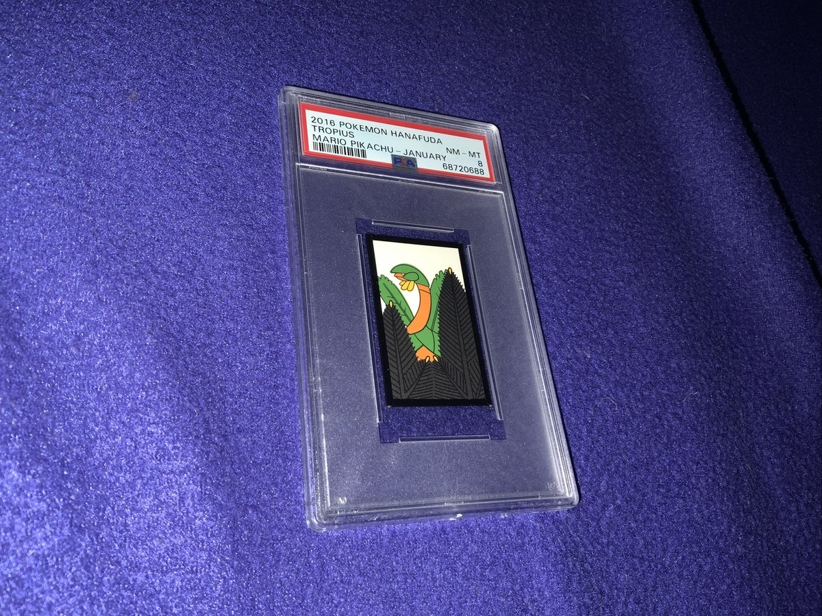 PSA 8 Tropius Pokemon Mario Pikachu Hanafuda Japanese Card 2016