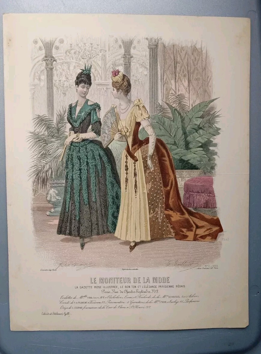 絵画 LE MONITEUR DE LA MODE French Fashion Print ”Le Moniteur DE LA Mode