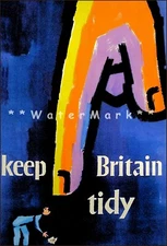 Keep Britain Tidy 1960 Vintage Poster Print Retro Style Travel Wall Art