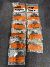 Lot-9 Vintage Magic Magnets Permanently Powerful Magnets 12 Per Pkg 12-F
