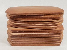 Lot Of 15 Brown Leather Replacement Pool Table Rail Cushion Facings